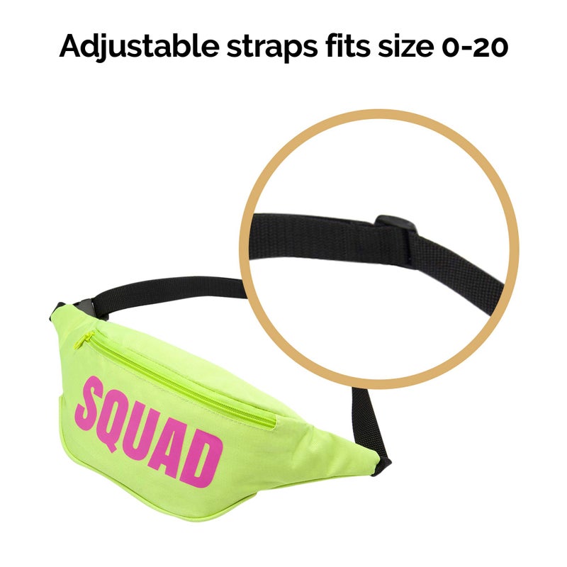 Pop Fizz Designs Bachelorette 80s Fanny Pack Set | 7 Pack | 1 Bride Fanny Pack and 6 Squad Fanny Packs | Bachelorette Party Favors - Image 4